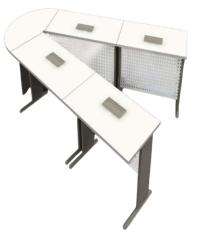 Conference Office Tables White Wood and Steel_0