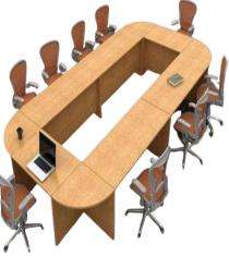 Conference Office Tables Light Brown Wooden_0