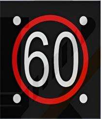 Variable Speed Limit Sign Signages 192 x 192 mm Mild Steel_0