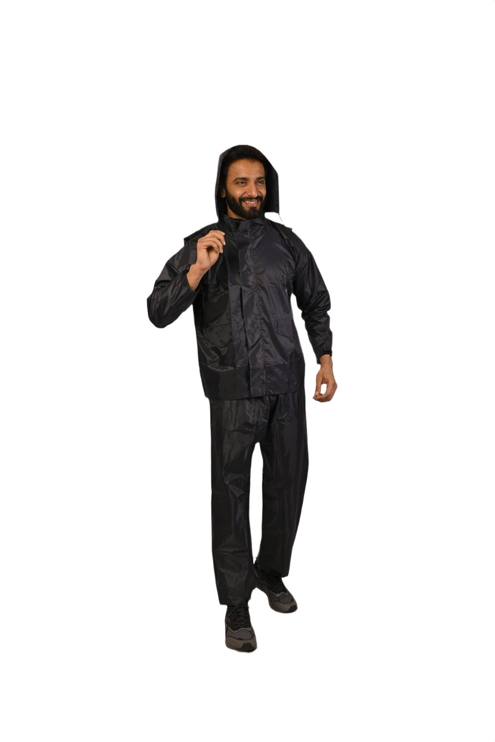 Duckback Polyester Raincoats DB-BIKER-BLACK-XXL XXL_1
