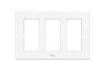 CPL CE8803G 3 Module White Modular Switch Plate Cover_0