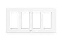 CPL CE8804G 4 Module White Modular Switch Plate Cover_0