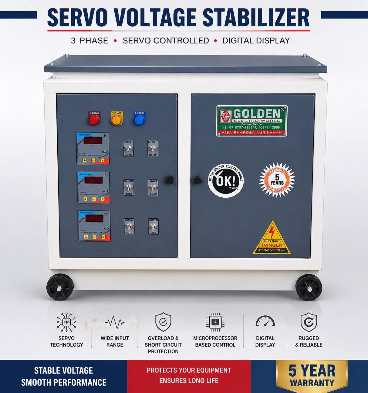 GOLDEN ELECTRO WORLD Three Phase Voltage Stabilizers_1