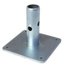 Metro 50 - 300 mm Adjustable Base Plate ABP Mild Steel Galvanized 48 mm 150 x 150 mm_0