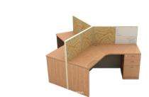 Workstation Office Tables Brown Wooden_0