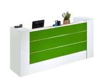 Reception Office Tables White and Green Wooden_0