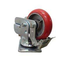 TM CASTORS 8 inch PU + Cast Iron Swivel Caster Wheel 350 kg_0