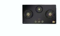 Kutchina ALEXA 478 DX SD Black 3 Burners Glass Cooktop_0