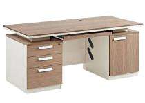 Reception Office Tables Light Brown Stainless Steel_0