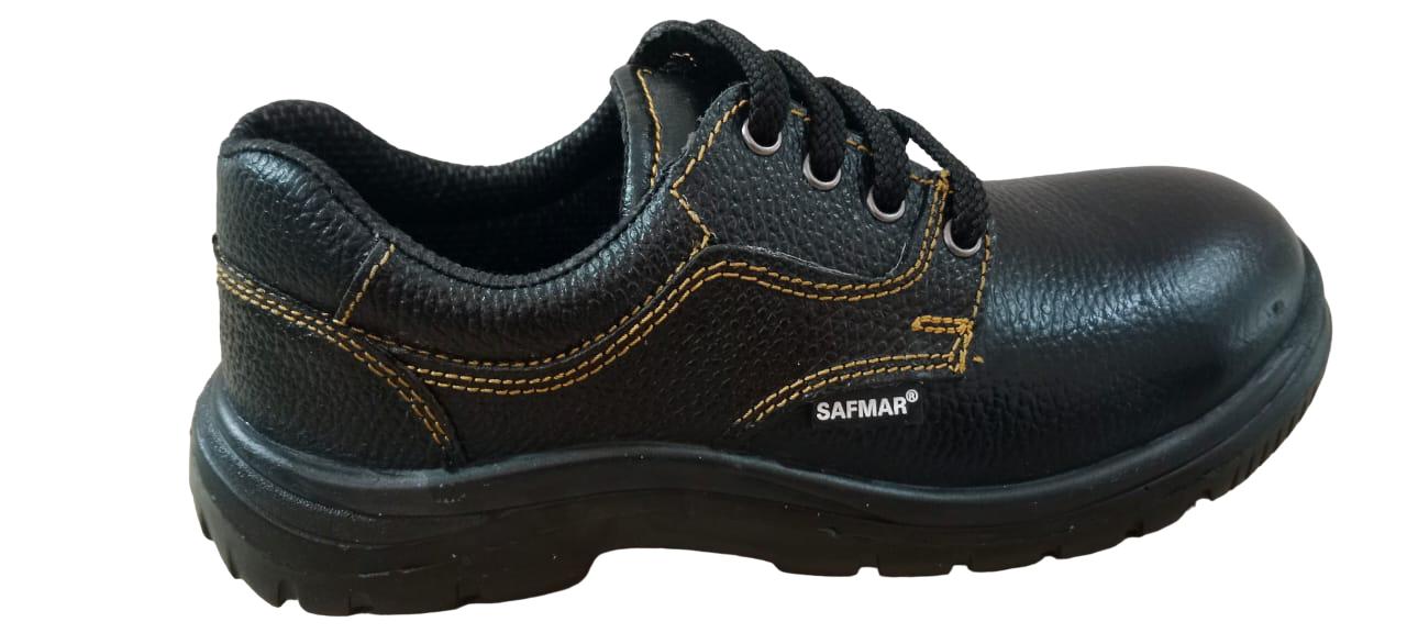 Real Leather Steel Toe Safety Shoes Black_1