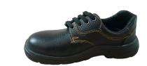 Real Leather Steel Toe Safety Shoes Black_0