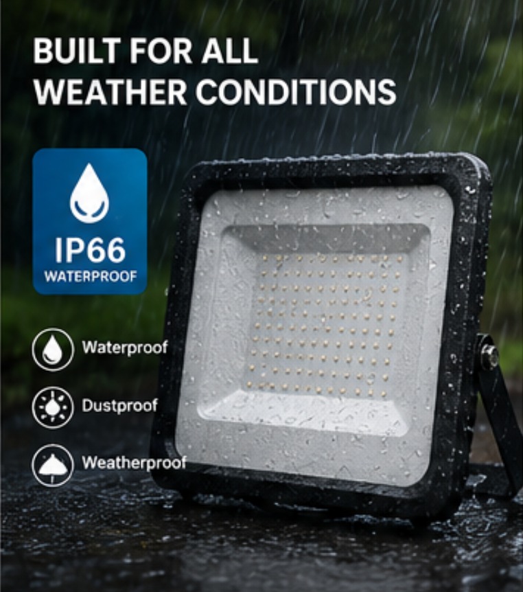 TechSphere Advances 100 W Cool White IP66 6 kV 10200 Lumen Rion 100 LED Flood Lights_2