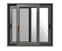 Plastone Sliding 2 Track 3 Panel Grey uPVC Window 5 ft_0