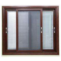Plastone Sliding 3 Track 3 Panel Mahogany uPVC Window 8 ft_0