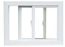 Plastone Sliding 2 Track 2 Panel White uPVC Window 8 ft_0