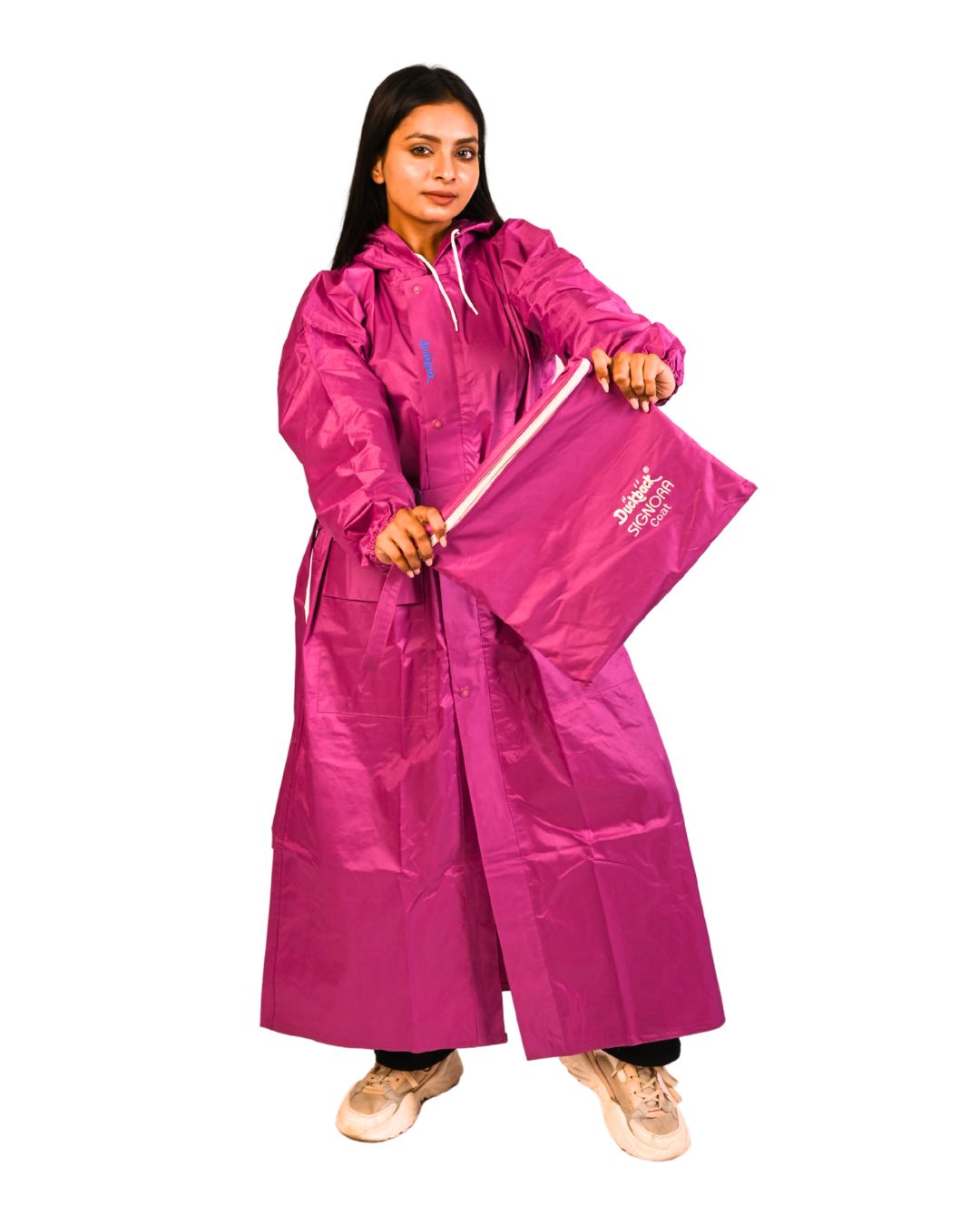 Duckback Polyester Raincoats DB-SIGNORA-PINK-L L_1