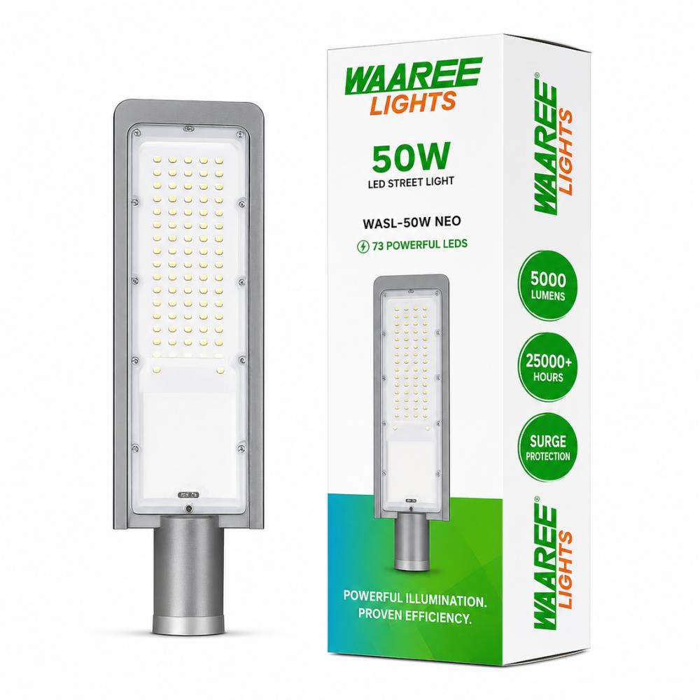 WAAREE 50 W Warm White IP67 4 kV LED Street Lights_1