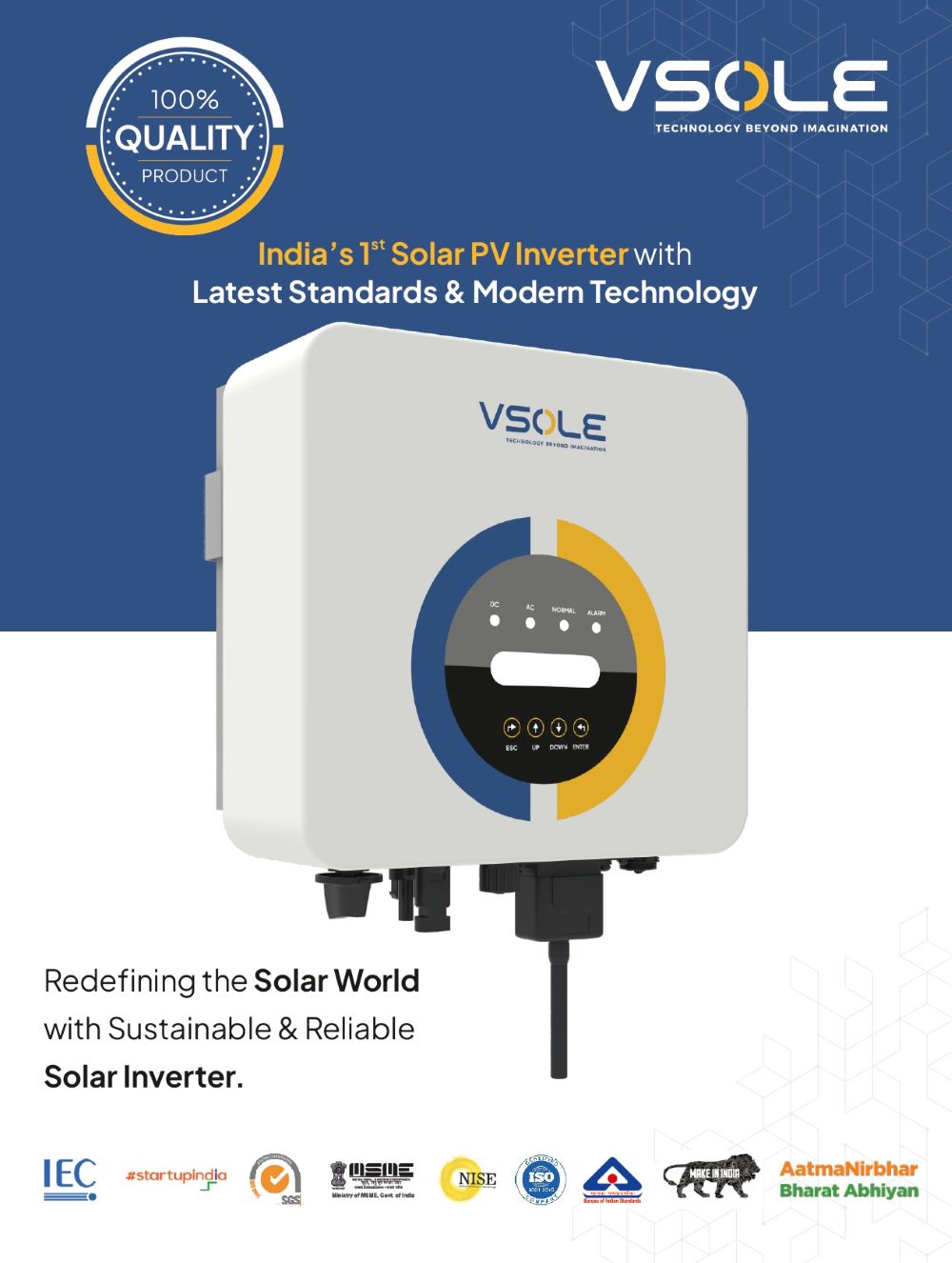 VSOL VS-361S 3.6 kW Single Phase String On Grid Solar Inverter_1