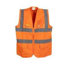 L&T SuFin Brand - Solido 100% PolyCotton Safety Jackets L Flashline - Pro Reflective Orange_0