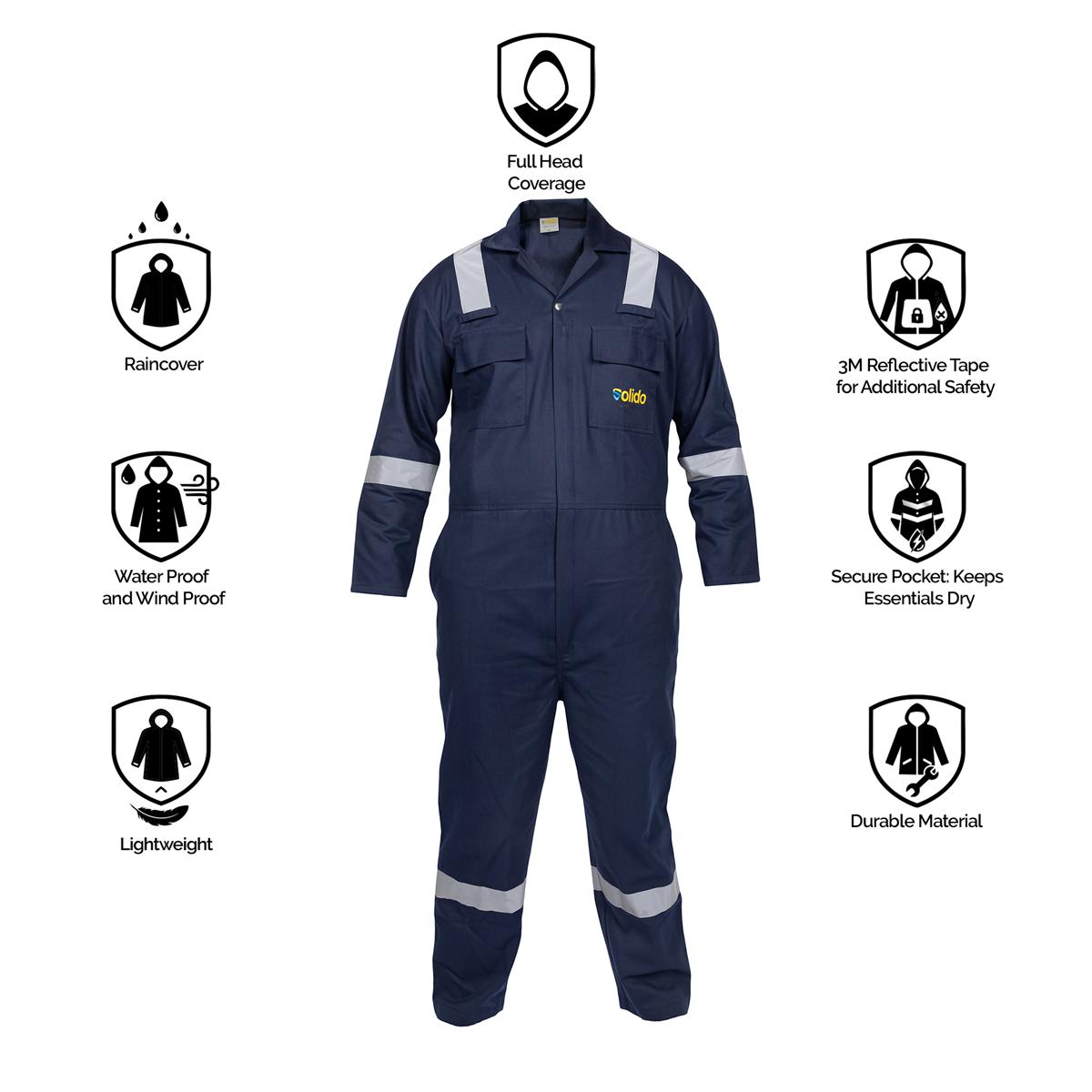 L&T SuFin Brand - Solido Full Sleeves 65/35 - Poly Cotton Safety Suit Safeline Pro_2