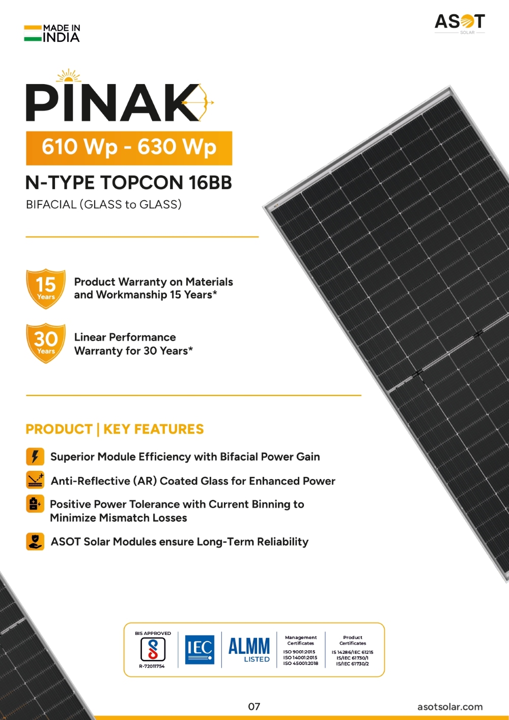 ASOT AS630DCR 630 W Half-cut N-type TOPCon Bifical Solar Panel_1