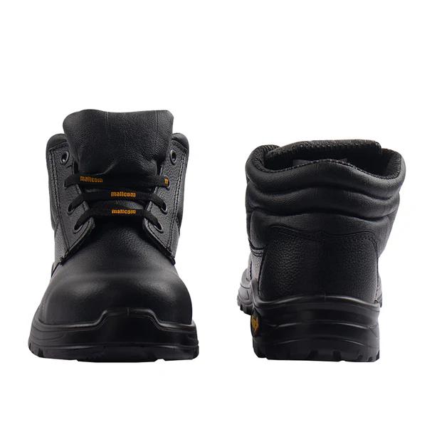 Mallcom Docker S1 Whisker Grain Leather Steel Toe Safety Shoes Black_2