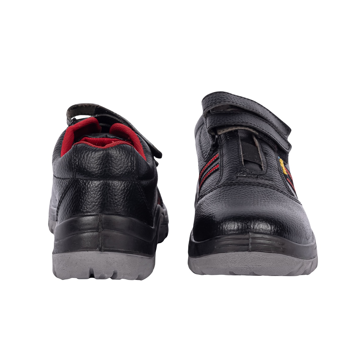 L&T SuFin Brand - Solido Veera SY08 Split Barton Print Steel Toe Safety Shoes Black_1