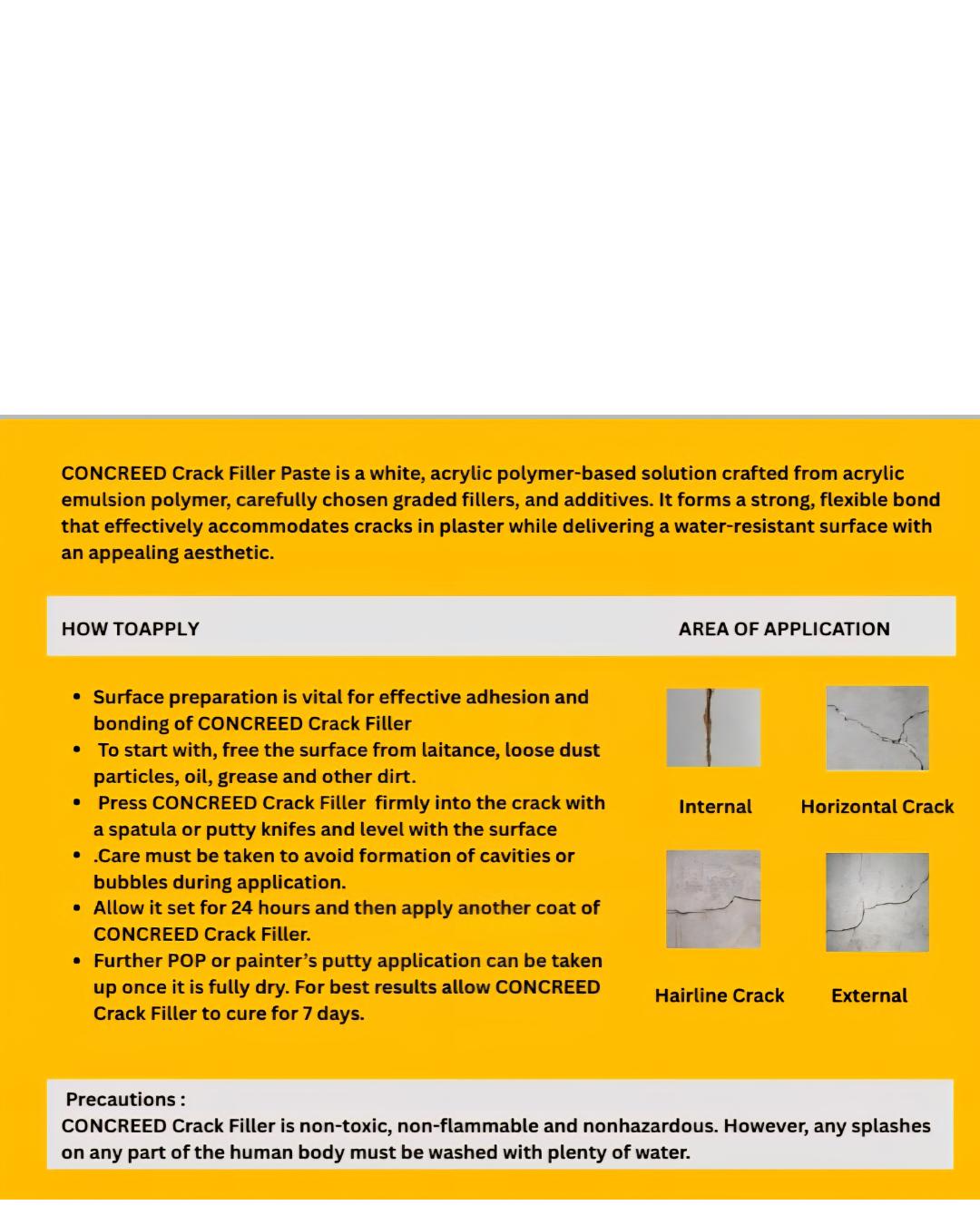 CONCREED Acrylic Emulsion Polymer Wall Fillers 1 kg_1