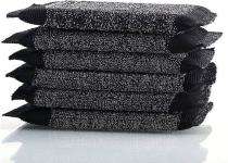 Stainless Steel Pad Cleaning Scrubber 3 x 4 inch Black_0