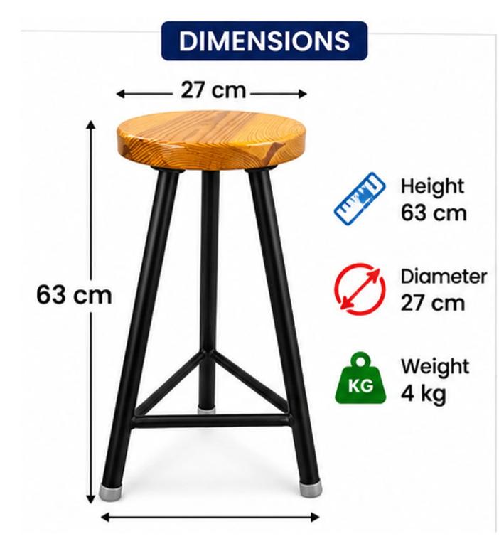 HNT Furniture Stools Bar Metal Black_1