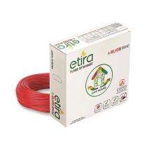Polycab 6 sqmm ETIRA FR Electric Wire Red 90 m_0