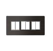 CPL CV8106G 6 Module Black Modular Switch Plate Cover_0