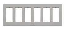 CPL CV5106 6 Module Grey Modular Switch Plate Cover_0