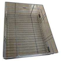 LT Stainless Steel Rectangular Basket Kitchen Storage Organiser 10 x 30 x 25 inch_0