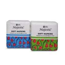 Majestic Serviette Tissue Paper Pack Plain 27 x 30 cm White_0