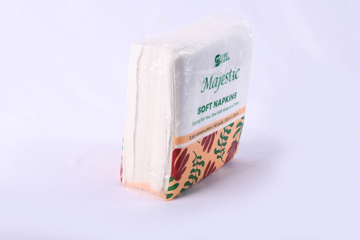 Majestic Serviette Tissue Paper Pack Plain 33 x 33 cm White_4
