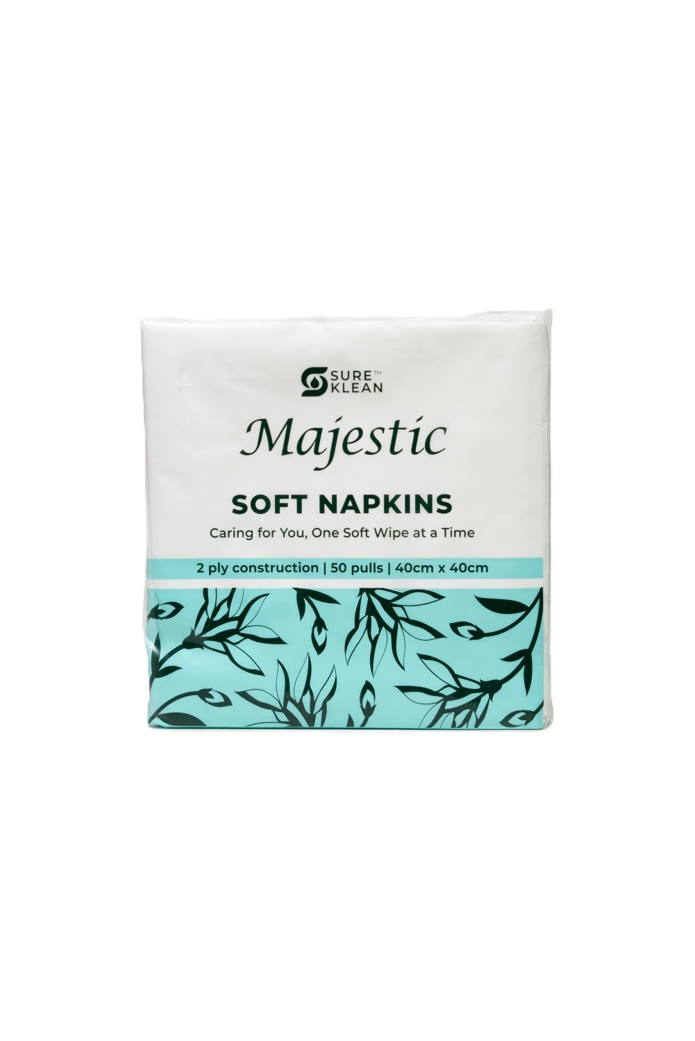 Majestic Serviette Tissue Paper Pack Plain 40 x 40 cm White_2