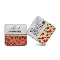 Majestic Serviette Tissue Paper Pack Plain 27 x 27 cm White_0