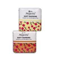 Majestic Serviette Tissue Paper Pack Plain 27 x 27 cm White_0