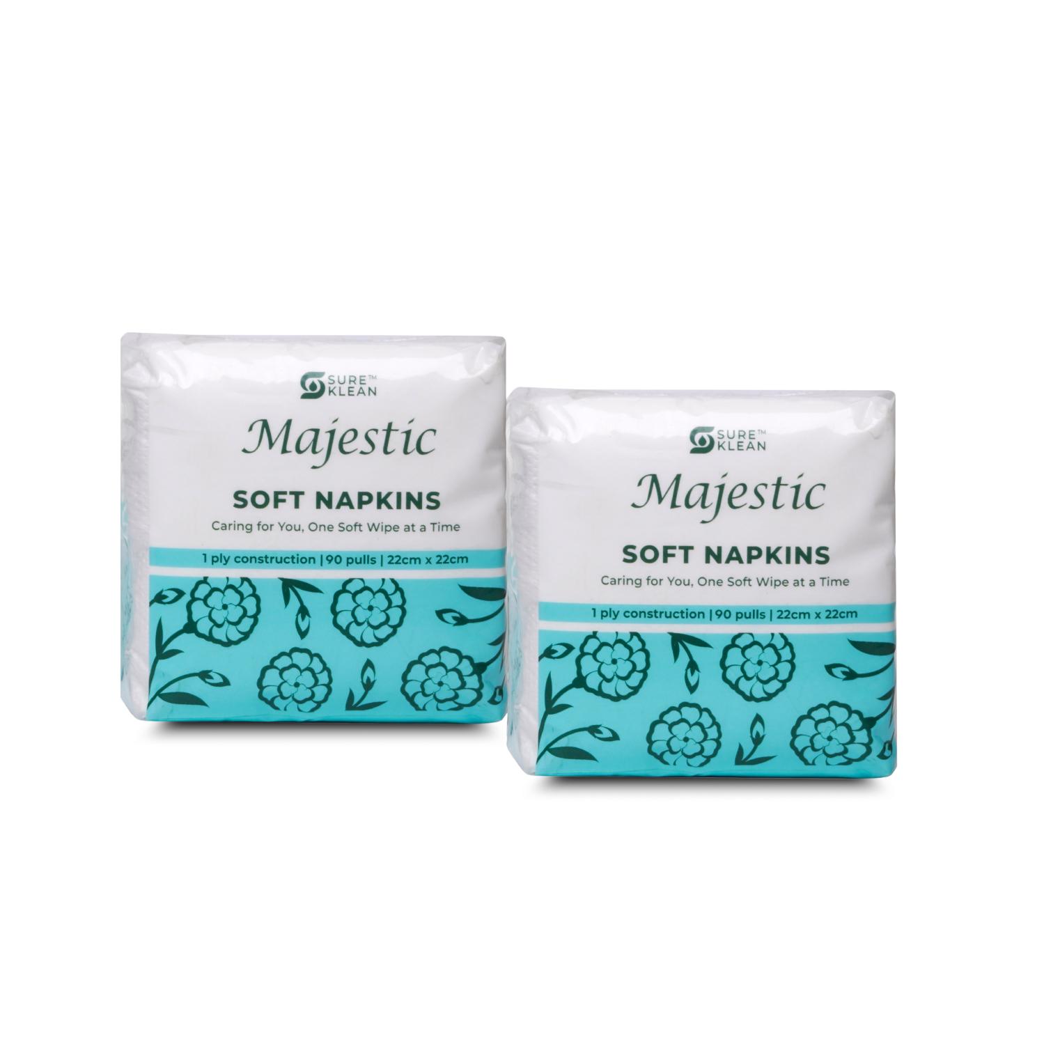 Majestic Cocktail Tissue Paper Pack Plain 22 x 22 cm White_1