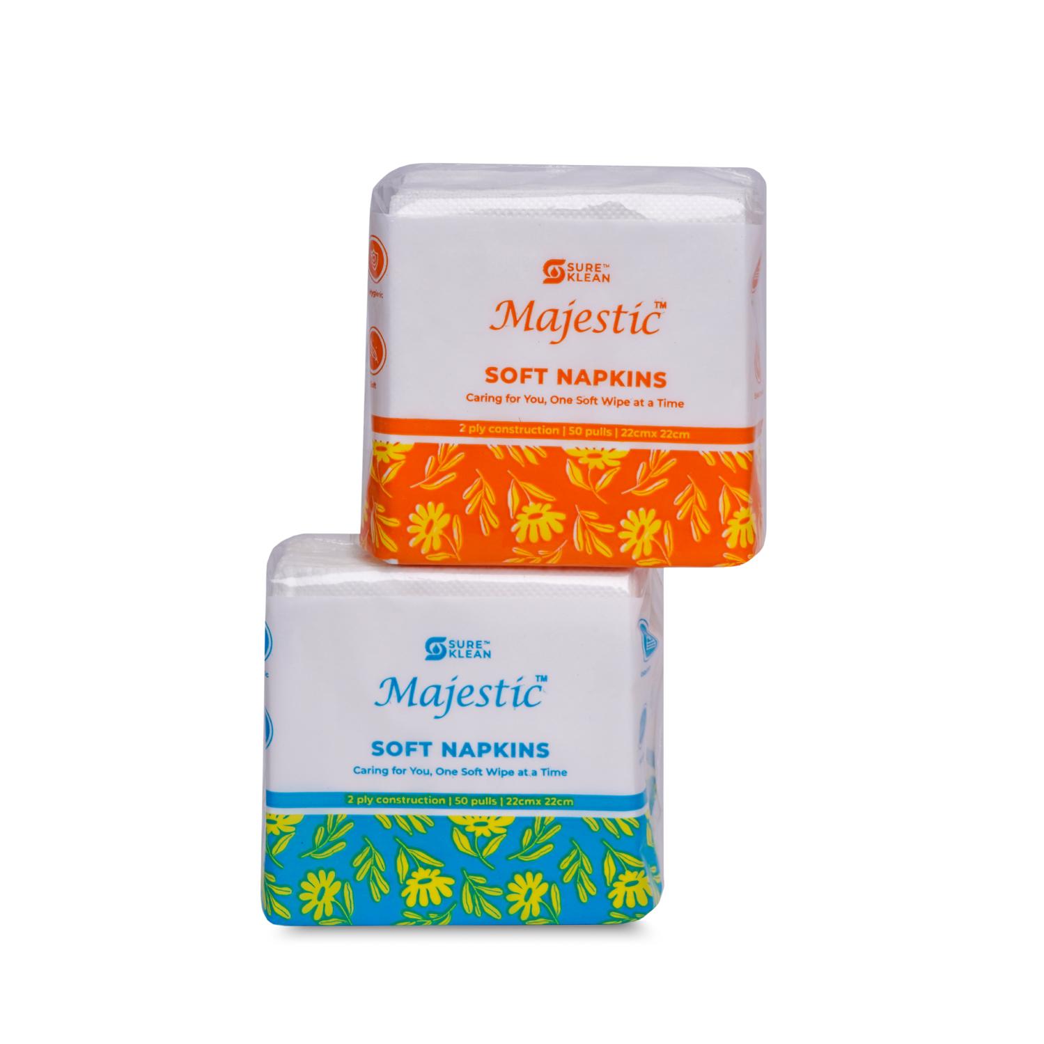 Majestic Cocktail Tissue Paper Pack Plain 22 x 22 cm White_3