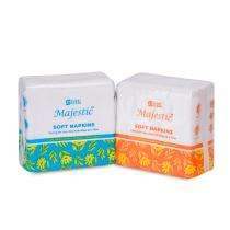 Majestic Cocktail Tissue Paper Pack Plain 22 x 22 cm White_0
