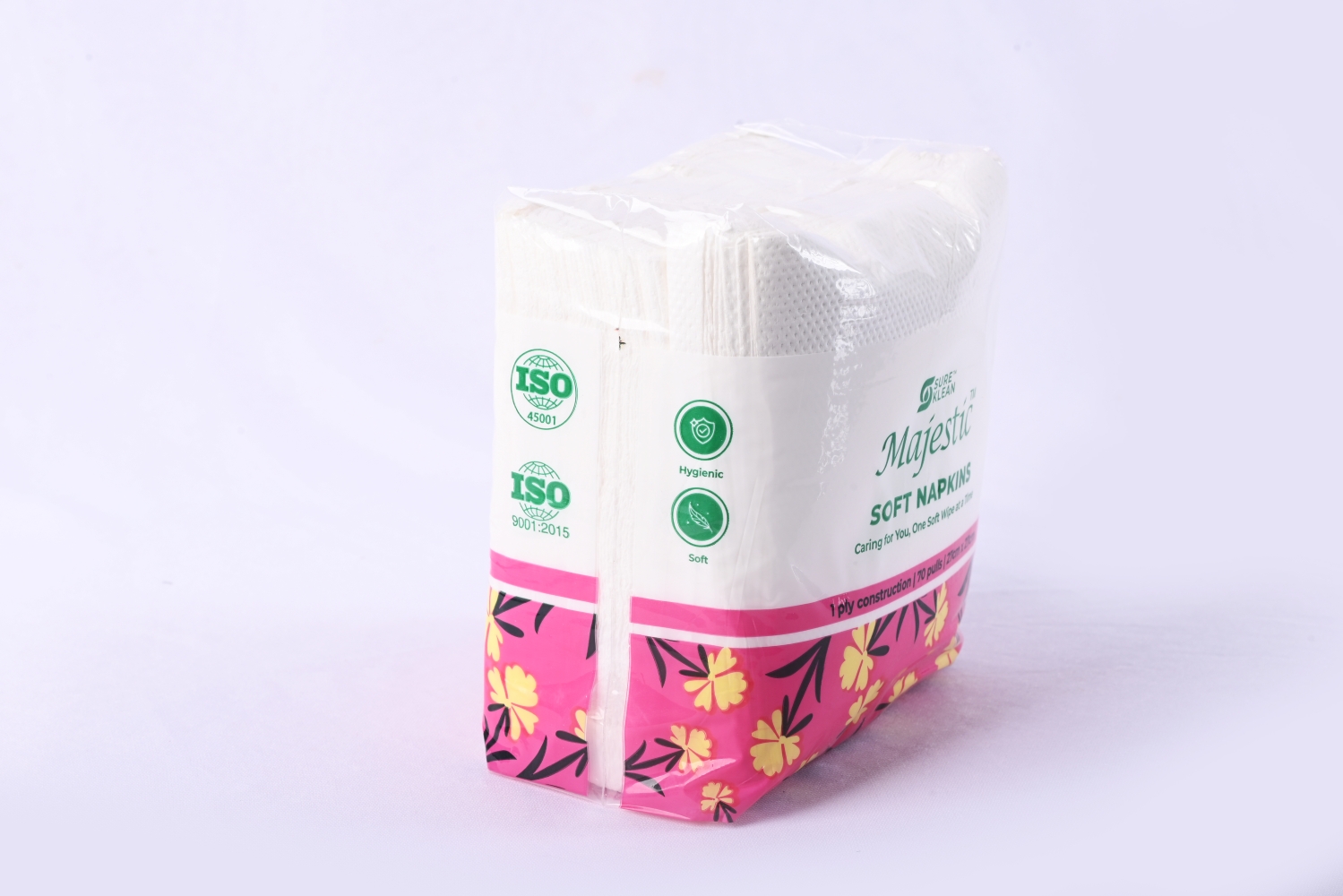 Majestic Serviette Tissue Paper Pack Plain 27 x 27 cm White_3