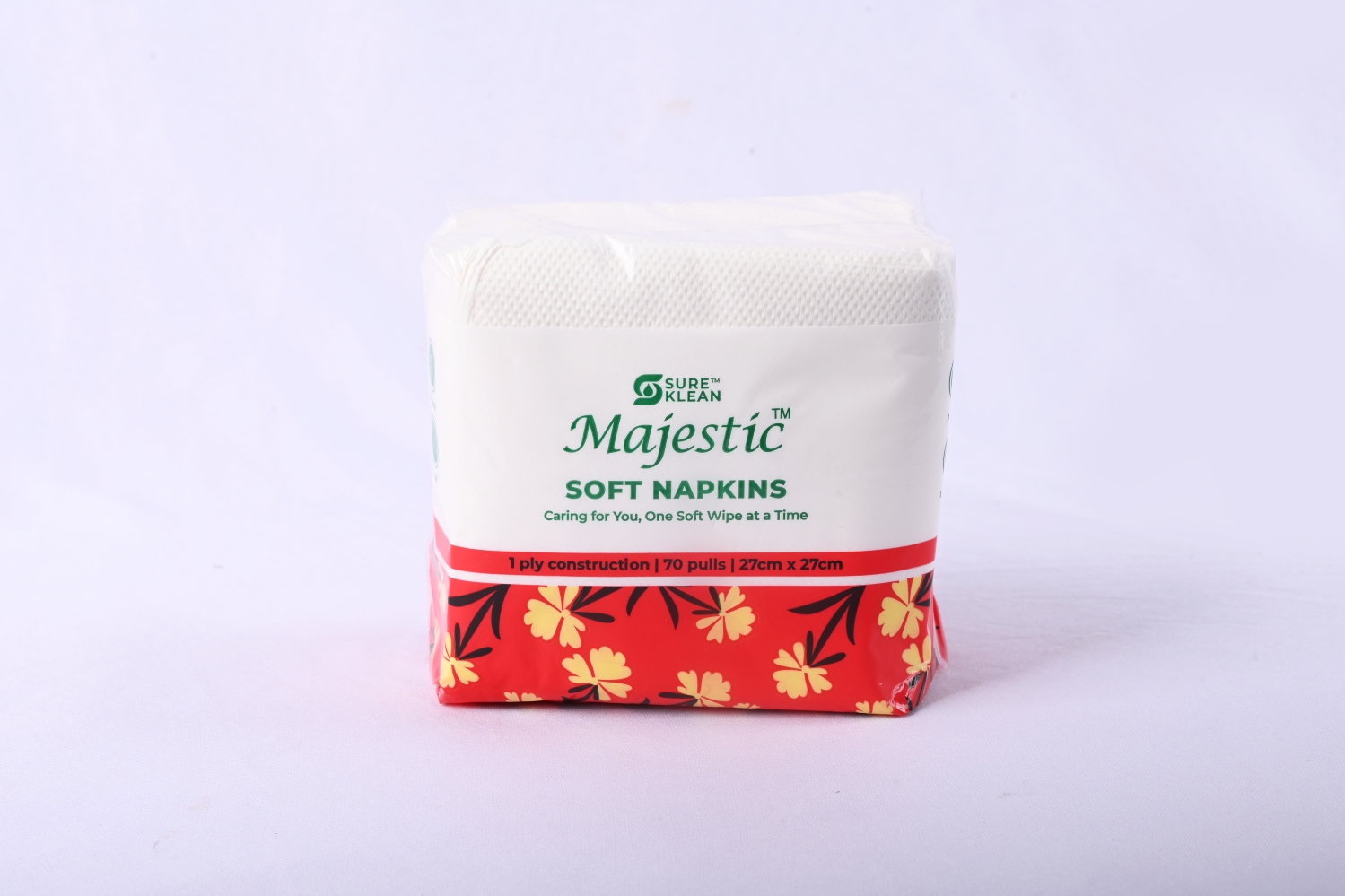 Majestic Serviette Tissue Paper Pack Plain 27 x 27 cm White_4
