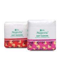 Majestic Serviette Tissue Paper Pack Plain 27 x 27 cm White_0