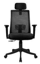 Shaaspace Revolving Black 1080 x 635 x 605 mm Stainless Steel Office Chairs_0