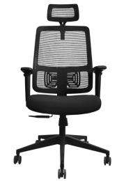 Shaaspace Revolving Black 1080 x 635 x 605 mm Stainless Steel Office Chairs_0