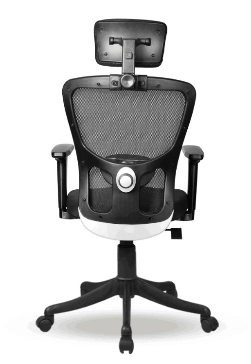 Shaaspace Revolving Black 1080 x 635 x 605 mm Stainless Steel Office Chairs_1