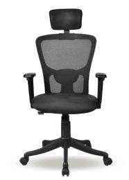 Shaaspace Revolving Black 1080 x 635 x 605 mm Stainless Steel Office Chairs_0