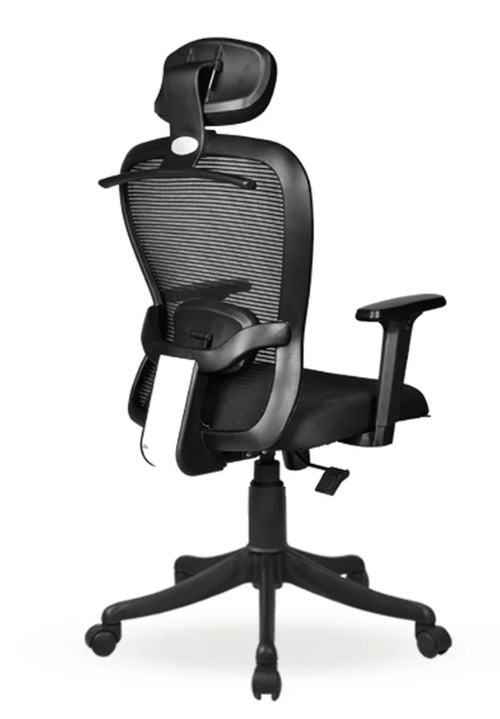 Shaaspace Revolving Black 1080 x 635 x 605 mm Stainless Steel Office Chairs_1